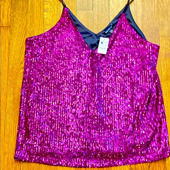 Express Tops - Express Sequined Tank Top